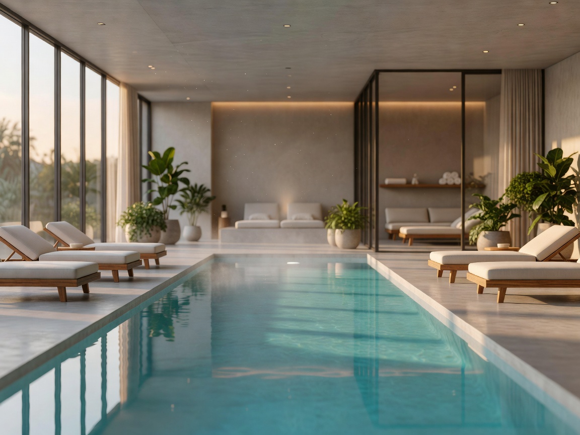 Breathe and Iron Wellness Club spa and pool area